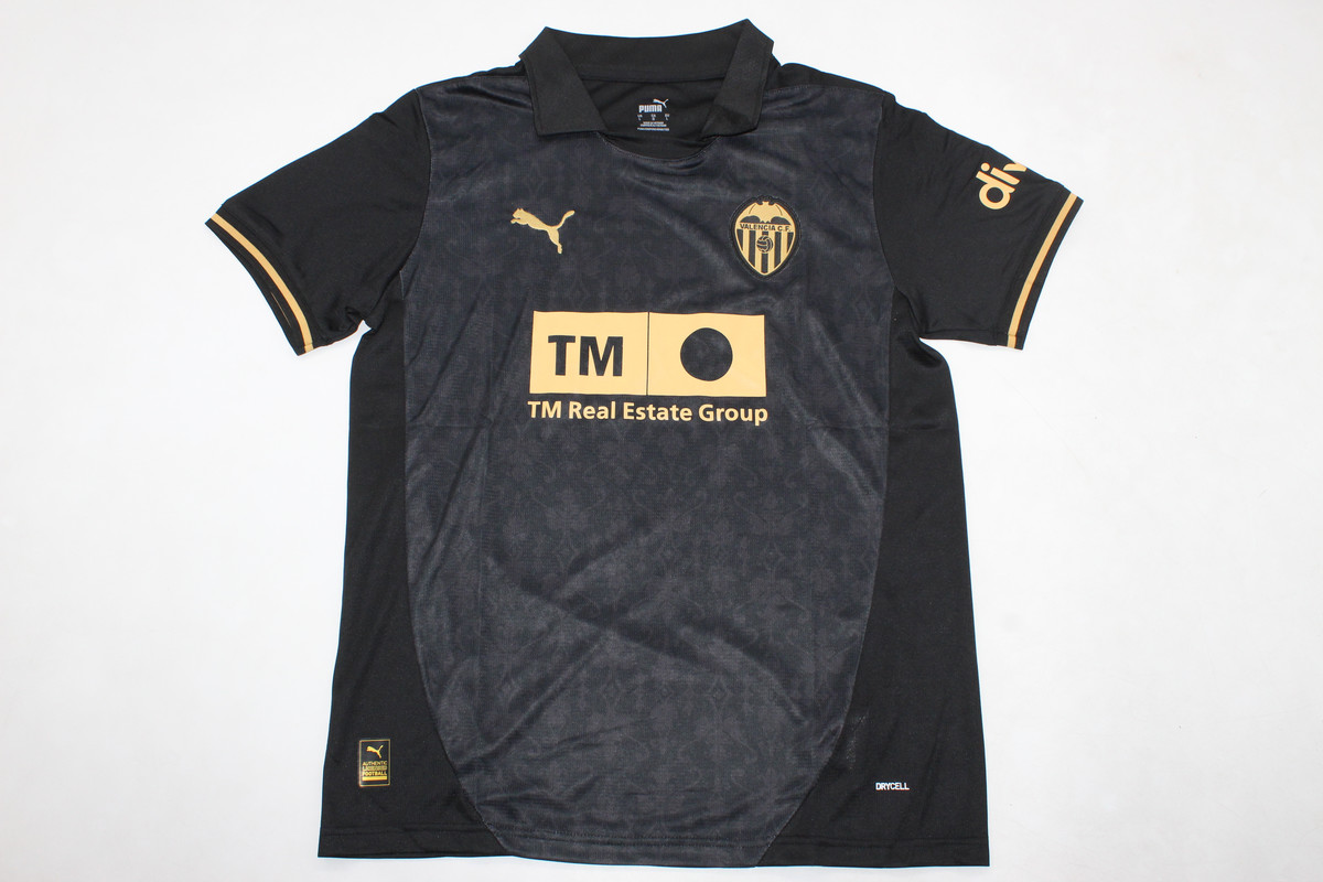 AAA Quality Valencia 24/25 Away Black Soccer Jersey